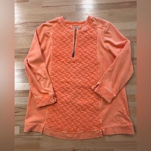 Soft Surroundings Golf Shores Quilted 1/4 Zip Pullover